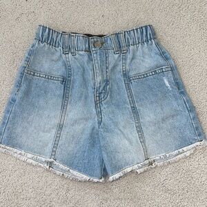 Zara Light Wash Girls Jean Shorts
